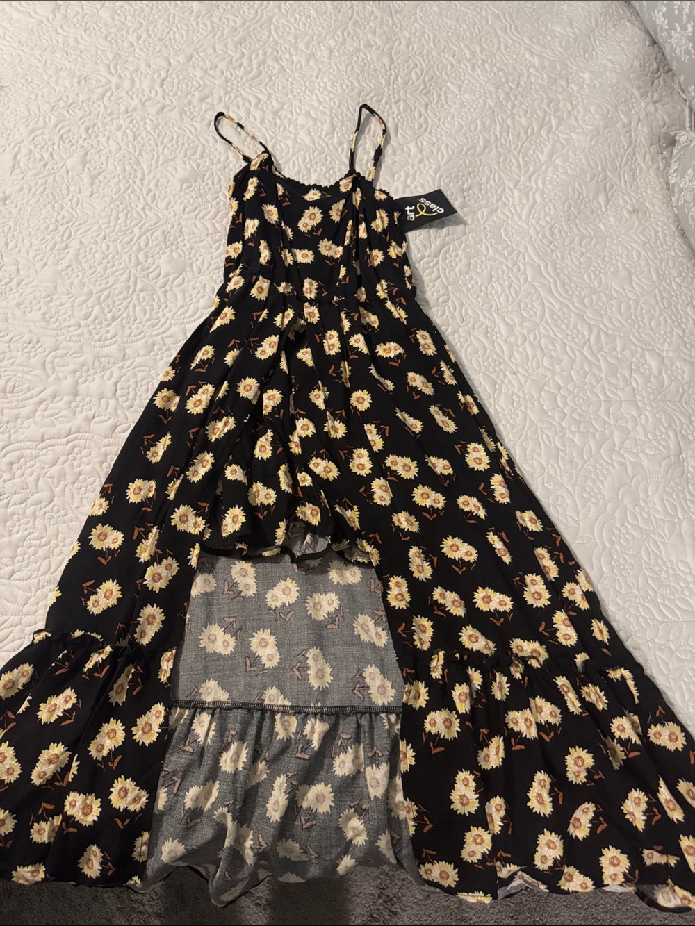 Target Black Floral Sunflower Print Girls' Romper Jumpsuit